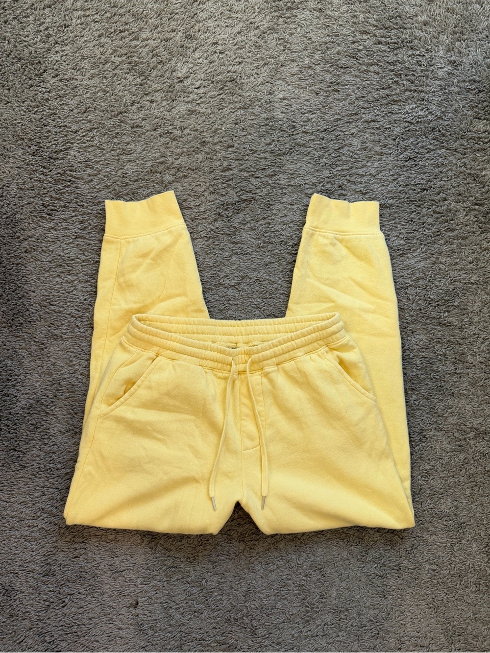 Women’s Yellow Drawstring Jogger Sweatpants